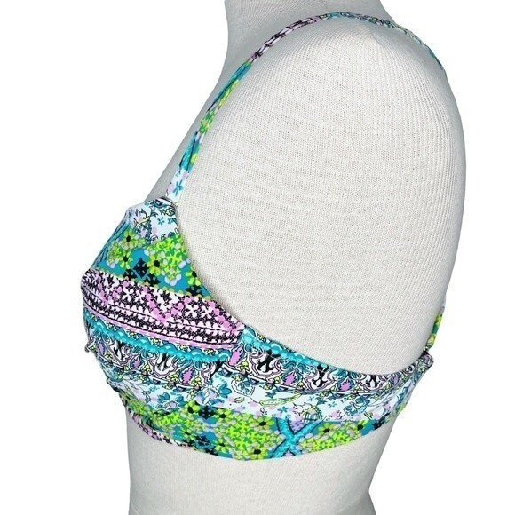 Victoria's Secret Bikini Top 36C * The Angel Convertible Underwire Paisley Swim - Picture 3 of 9